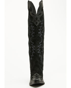 Botas Femininas Dingo Drama Queen Overlay Western de cano alto - bico redondo