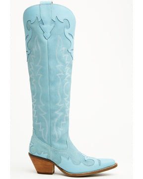 Botas Femininas Dingo Drama Queen Overlay Western de cano alto - bico redondo