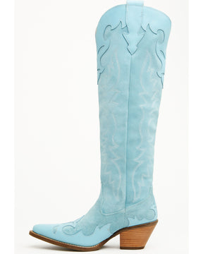 Botas Femininas Dingo Drama Queen Overlay Western de cano alto - bico redondo