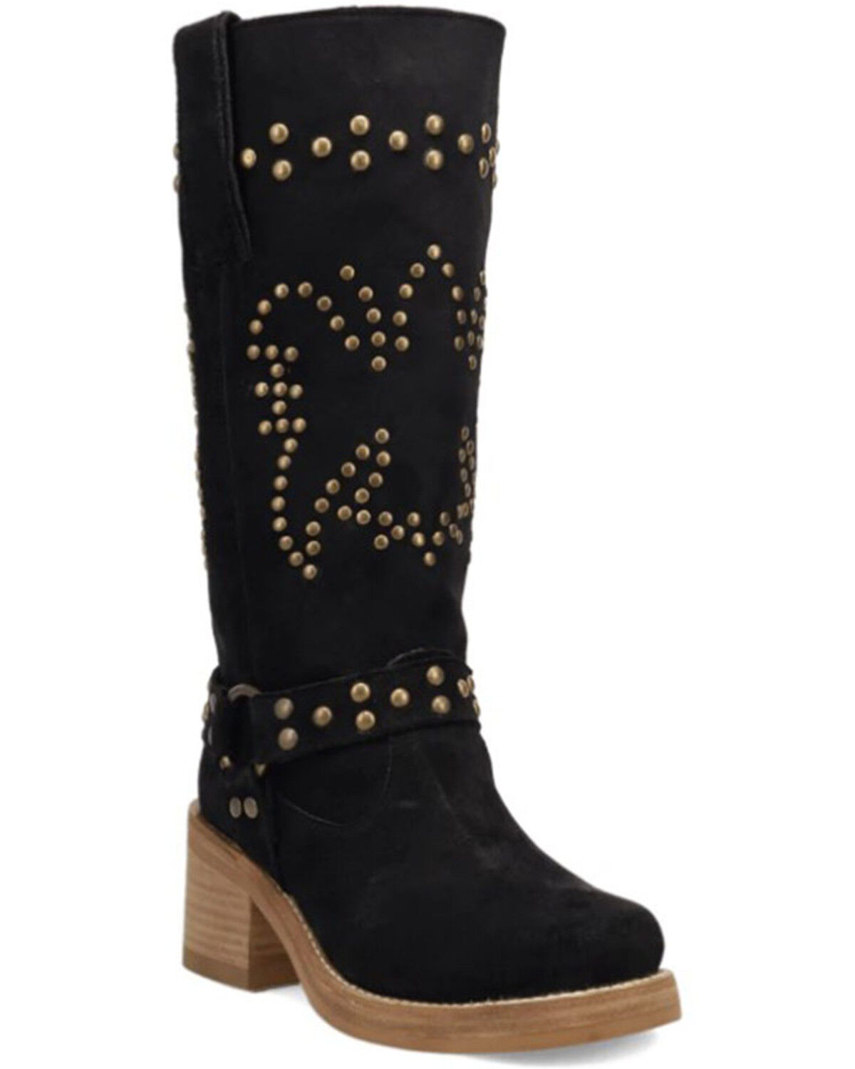 Botas Femininas Dingo Troubadour com tachas e bico redondo