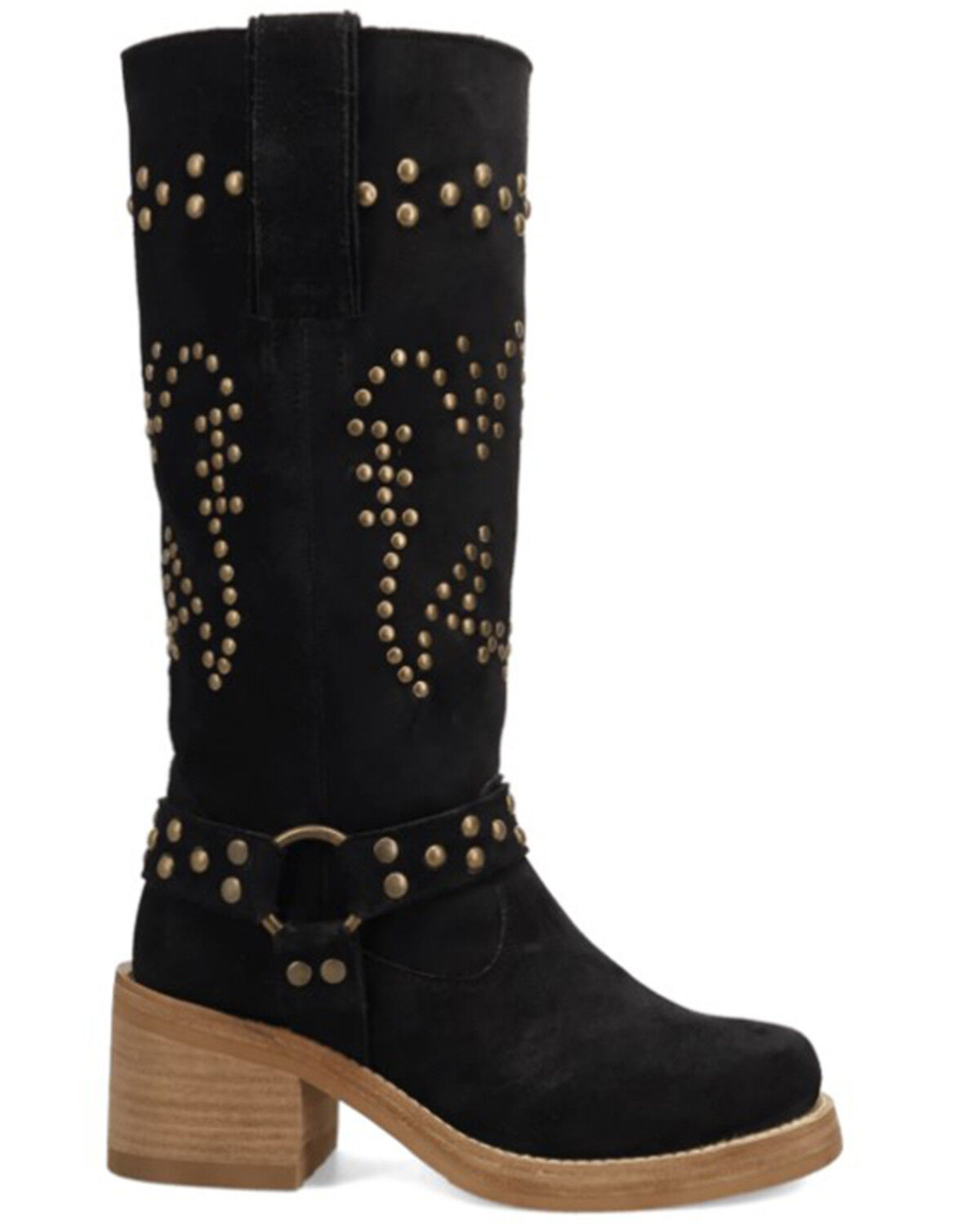 Botas Femininas Dingo Troubadour com tachas e bico redondo