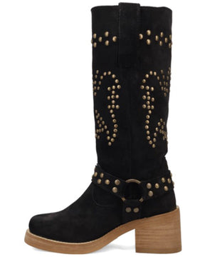 Botas Femininas Dingo Troubadour com tachas e bico redondo