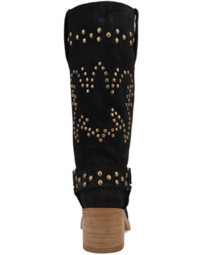 Botas Femininas Dingo Troubadour com tachas e bico redondo