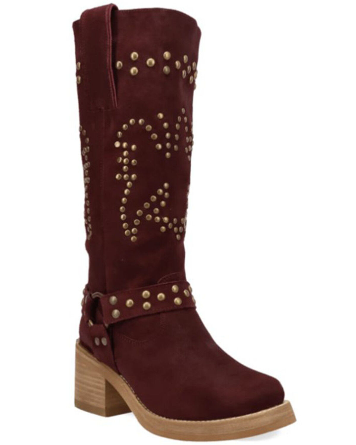 Botas Femininas Dingo Troubadour com tachas e bico redondo