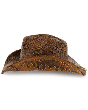 Chapéu Cowboy de palha enfeitado Feminino Shyanne