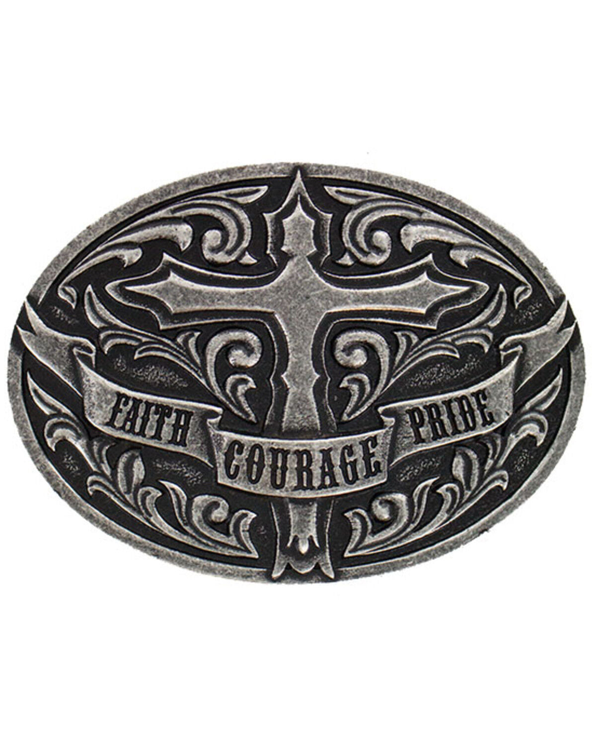 Fivela masculina Cody James Cross Faith Courage Pride