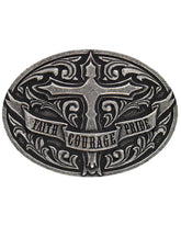 Fivela masculina Cody James Cross Faith Courage Pride
