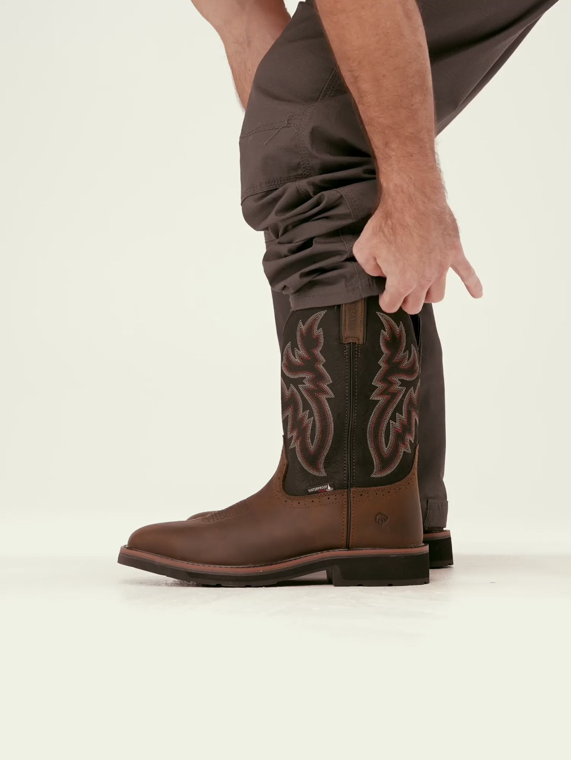 Botas de Trabalho Wolverine Rancher Wellington impermeáveis masculinas - Biqueira de aço