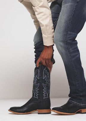 Botas Masculinas estilo Western Python Exotic da Cody James - bico quadrado largo